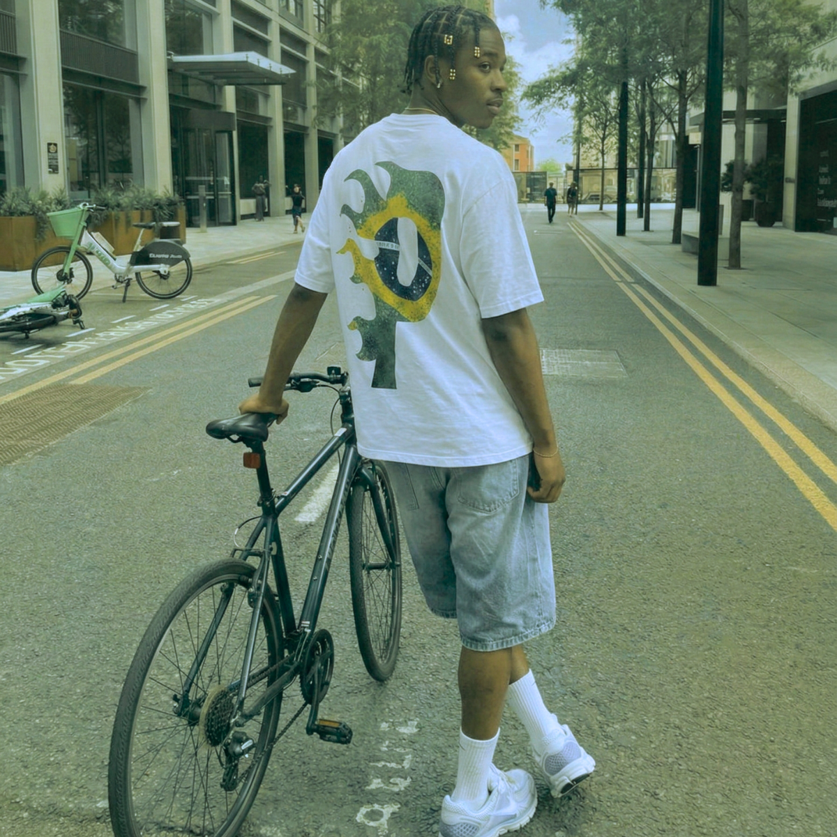 Braza Flame White Oversized Tee