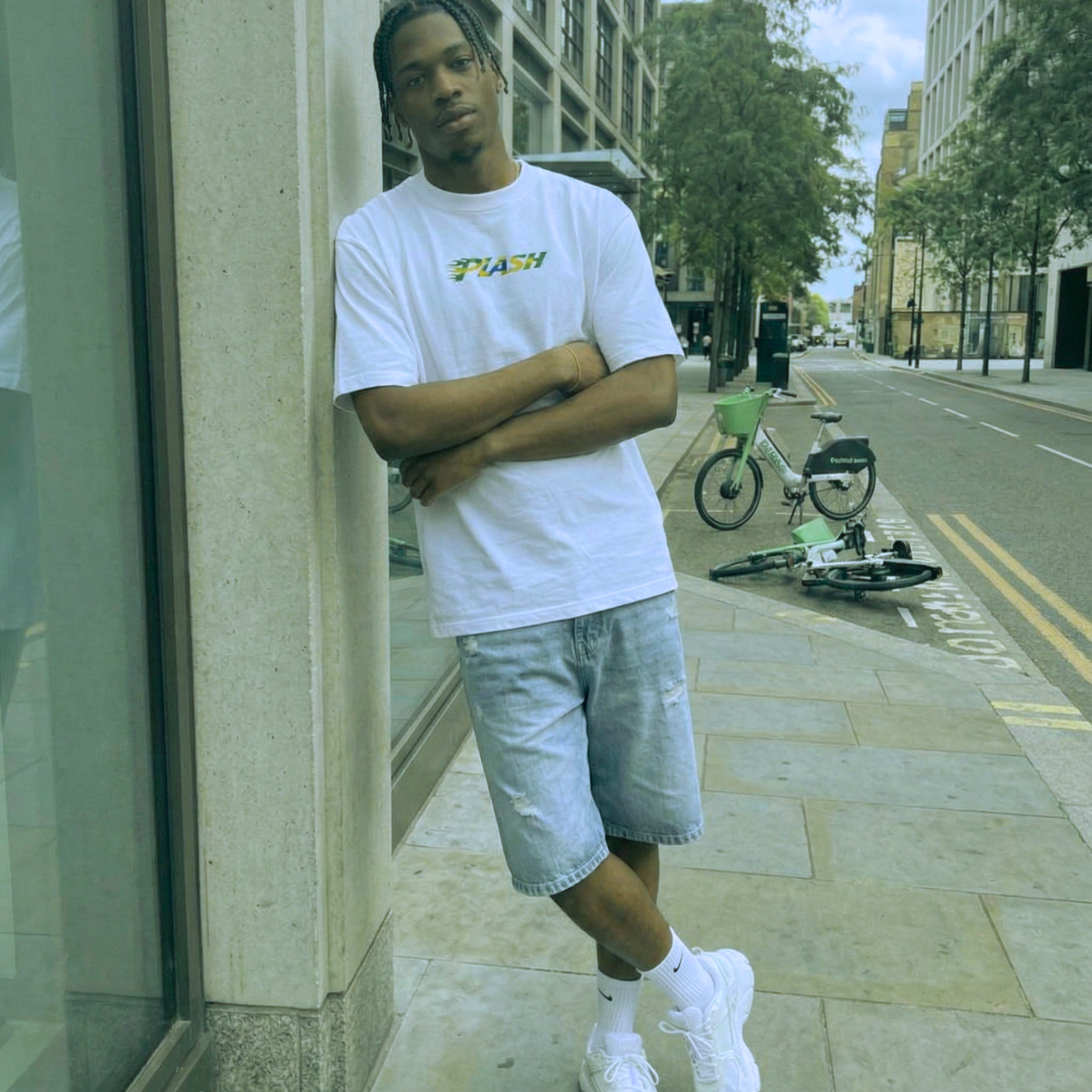 Braza Flame White Oversized Tee