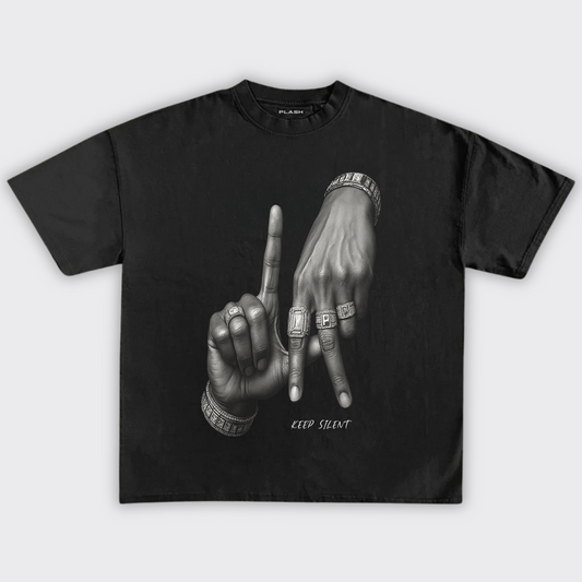 Plash Tee "KEEP SILENT"