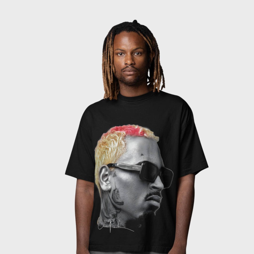 Chris Brown Big Face Tee "SUNGLASS"