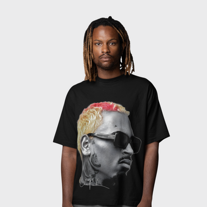 Chris Brown Big Face Tee "SUNGLASS"