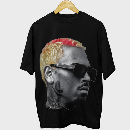 Chris Brown Big Face Tee "SUNGLASS"