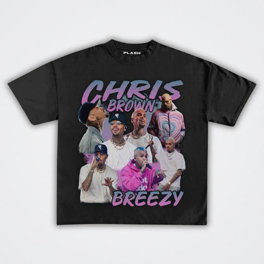 Chris Brown Graphic Tee "BREEZY"