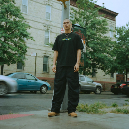 BRAZA FLAME BLACK OVERSIZED TEE