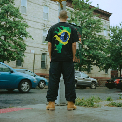 BRAZA FLAME BLACK OVERSIZED TEE