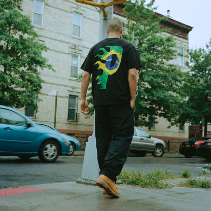 BRAZA FLAME BLACK OVERSIZED TEE