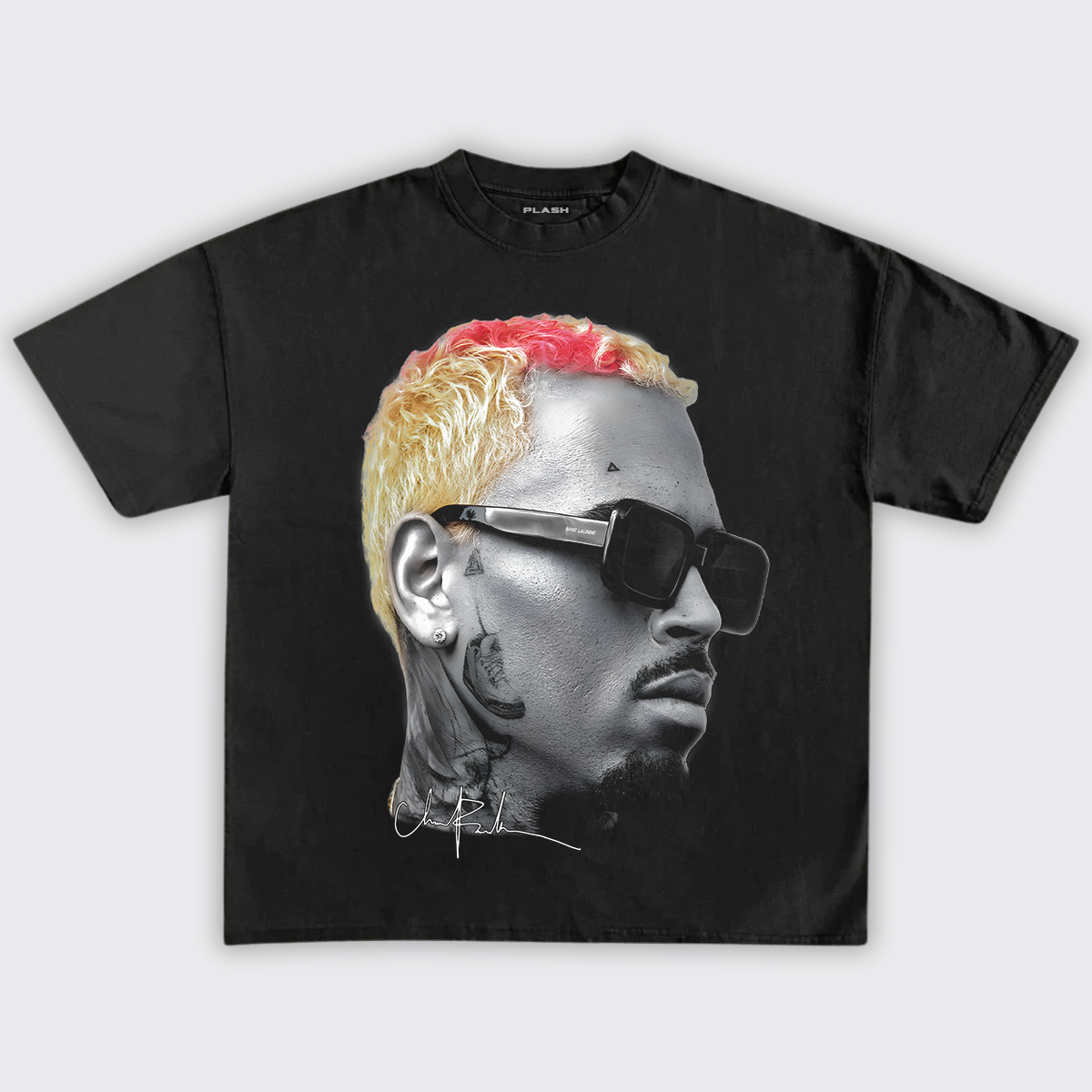Chris Brown Big Face Tee "SUNGLASS"