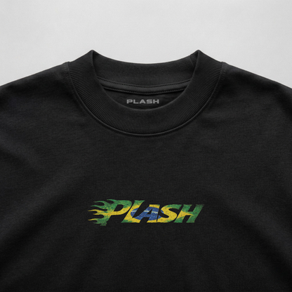 BRAZA FLAME BLACK OVERSIZED TEE