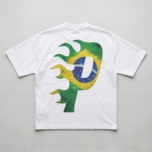 Braza Flame White Oversized Tee