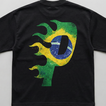 BRAZA FLAME BLACK OVERSIZED TEE