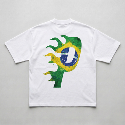 Braza Flame White Oversized Tee