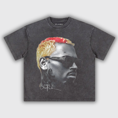 Chris Brown Big Face Tee "SUNGLASS"